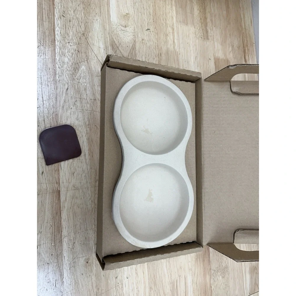 Pampered Chef Microwave Double Egg Cooker Stoneware #1372 Made In USA